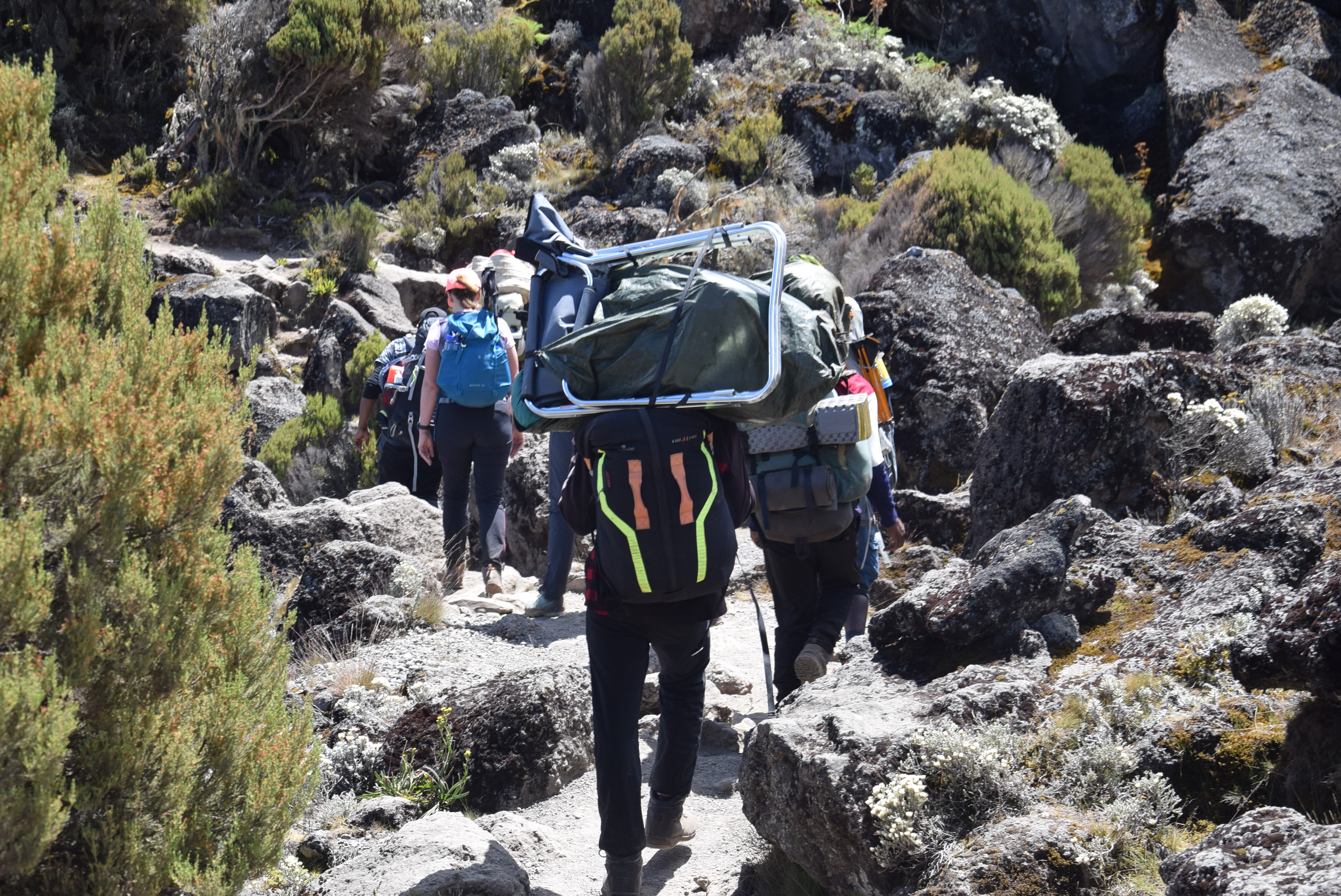 Barranco Camp (3,950 m / 12,959 ft) → Karanga Camp (4,040 m / 13,254 ft)